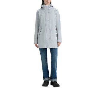 NEW HUNTER Acacia Rubberized Rain Jacket  in Silver Grey for women 825 8m4